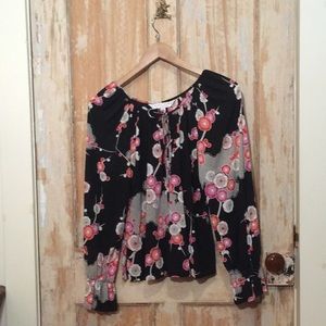 TRINA TURK Asian Print Crepe Top